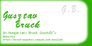 gusztav bruck business card
